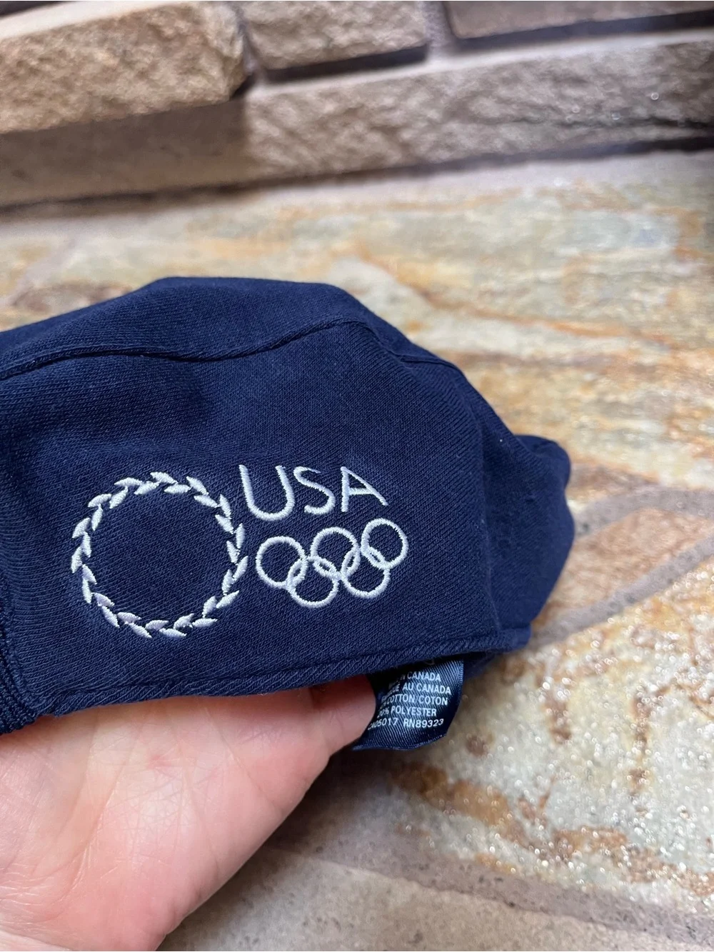 2004 USA Olympic Team Roots Beret Cap Hat Navy L/XL Embroidered Mens